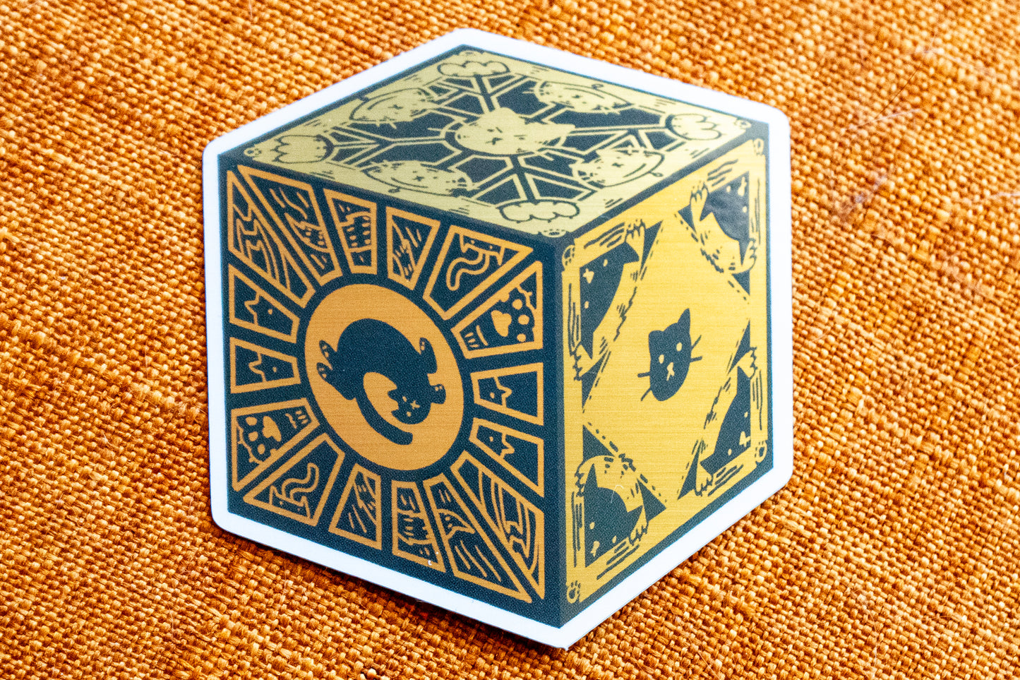 Gold Cat Lament Configuration Sticker