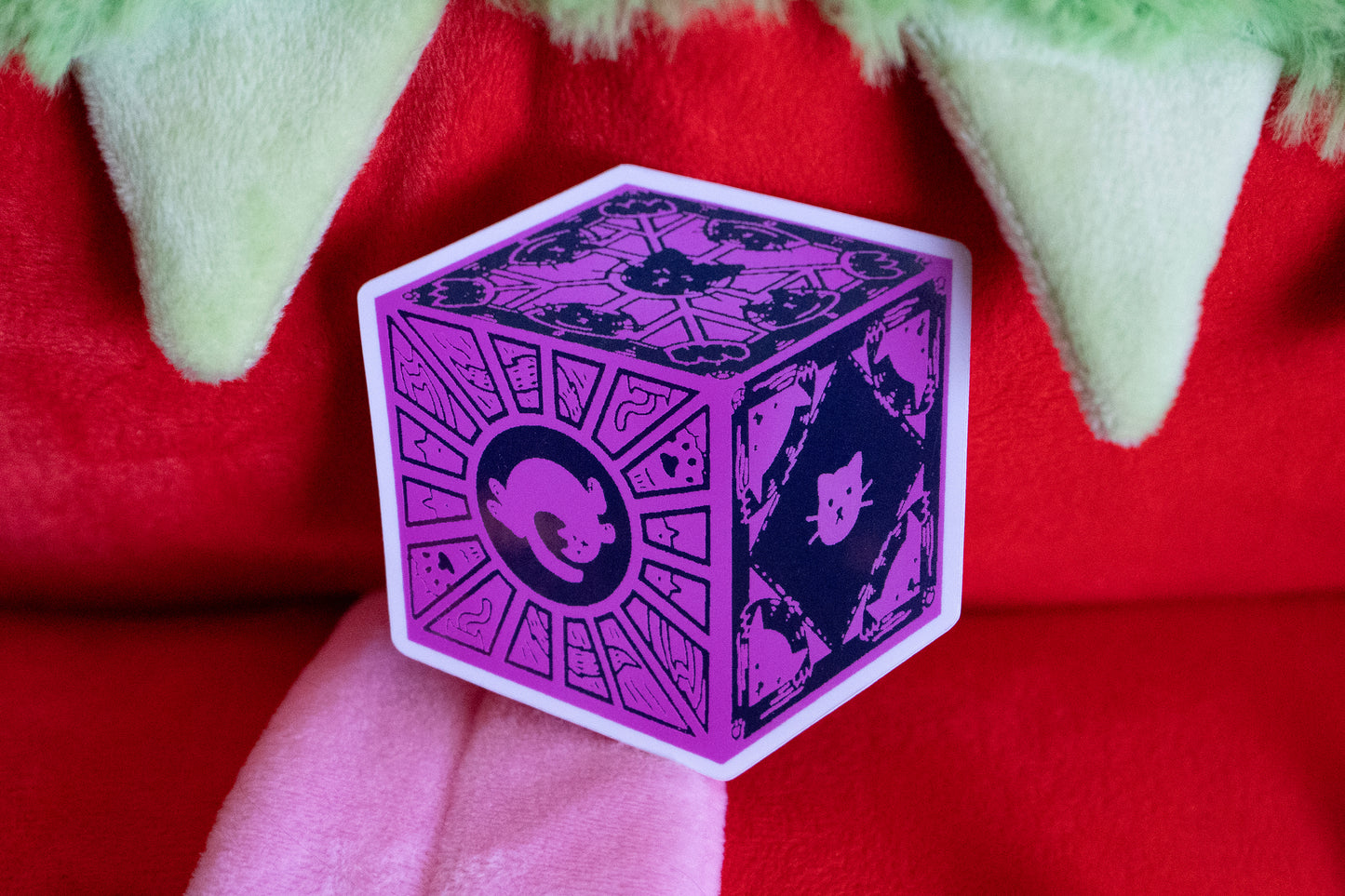 Pink Cat Lament Configuration Sticker
