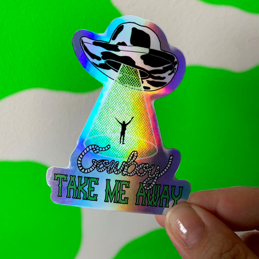 Cowboy Alien Sticker