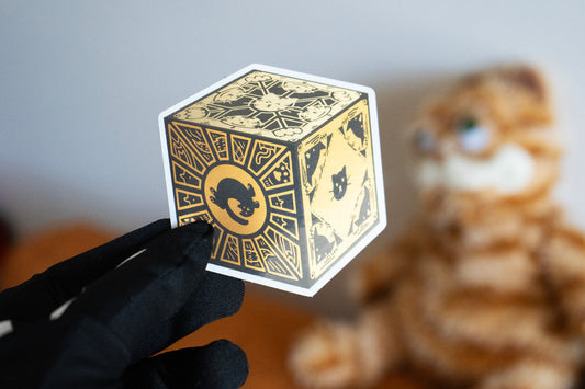 Gold Cat Lament Configuration Sticker