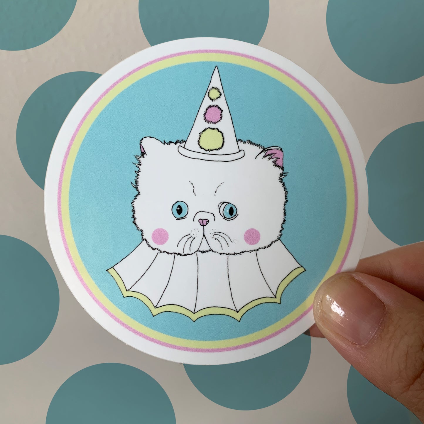 Cat Clown Sticker